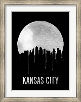 Kansas City Skyline Black Fine Art Print