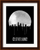 Cleveland Skyline Black Fine Art Print