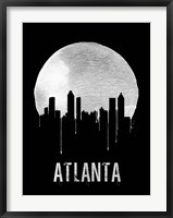 Atlanta Skyline Black Fine Art Print