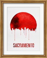 Sacramento Skyline Red Fine Art Print