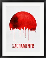 Sacramento Skyline Red Fine Art Print
