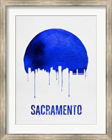 Sacramento Skyline Blue Fine Art Print