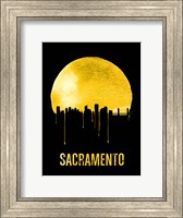 Sacramento Skyline Yellow Fine Art Print