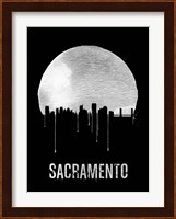 Sacramento Skyline Black Fine Art Print