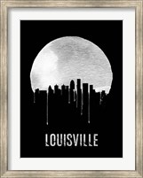 Louisville Skyline Black Fine Art Print