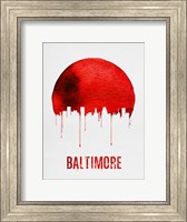Baltimore Skyline Red Fine Art Print