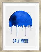 Baltimore Skyline Blue Fine Art Print