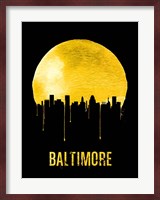 Baltimore Skyline Yellow Fine Art Print