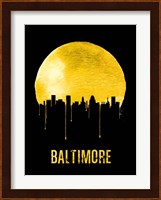 Baltimore Skyline Yellow Fine Art Print
