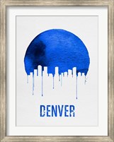 Denver Skyline Blue Fine Art Print