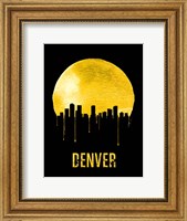 Denver Skyline Yellow Fine Art Print