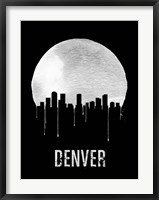 Denver Skyline Black Fine Art Print
