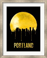 Portland Skyline Yellow Fine Art Print
