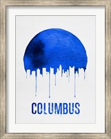Columbus Skyline Blue Fine Art Print
