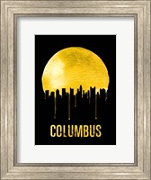 Columbus Skyline Yellow Fine Art Print