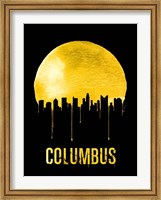 Columbus Skyline Yellow Fine Art Print