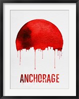 Anchorage Skyline Red Fine Art Print