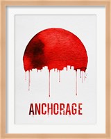 Anchorage Skyline Red Fine Art Print