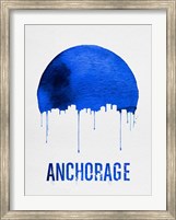 Anchorage Skyline Blue Fine Art Print