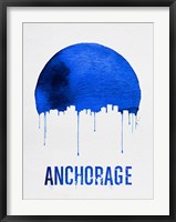 Anchorage Skyline Blue Fine Art Print
