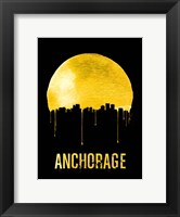 Anchorage Skyline Yellow Fine Art Print
