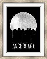 Anchorage Skyline Black Fine Art Print