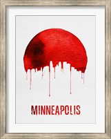 Minneapolis Skyline Red Fine Art Print