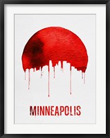 Minneapolis Skyline Red Fine Art Print