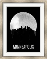 Minneapolis Skyline Black Fine Art Print