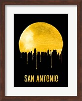 San Antonio Skyline Yellow Fine Art Print