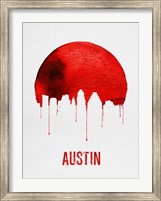 Austin Skyline Red Fine Art Print