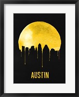 Austin Skyline Yellow Fine Art Print