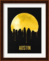 Austin Skyline Yellow Fine Art Print