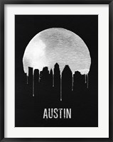 Austin Skyline Black Fine Art Print