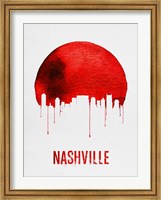 Nashville Skyline Red Fine Art Print