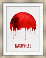 Nashville Skyline Red Fine Art Print