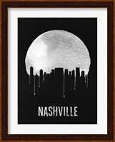 Nashville Skyline Black Fine Art Print