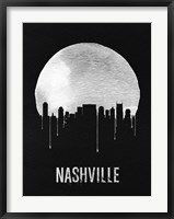 Nashville Skyline Black Fine Art Print
