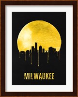 Milwaukee Skyline Yellow Fine Art Print