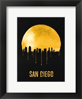 San Diego Skyline Yellow Fine Art Print