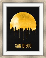 San Diego Skyline Yellow Fine Art Print
