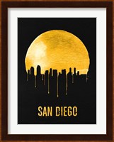 San Diego Skyline Yellow Fine Art Print