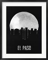 El Paso Skyline Black Fine Art Print