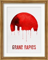 Grand Rapids Skyline Red Fine Art Print