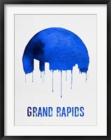 Grand Rapids Skyline Blue Fine Art Print