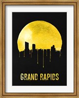 Grand Rapids Skyline Yellow Fine Art Print