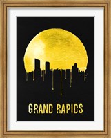 Grand Rapids Skyline Yellow Fine Art Print