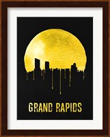 Grand Rapids Skyline Yellow Fine Art Print