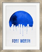 Fort Worth Skyline Blue Fine Art Print
