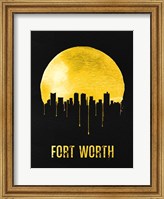 Fort Worth Skyline Yellow Fine Art Print
